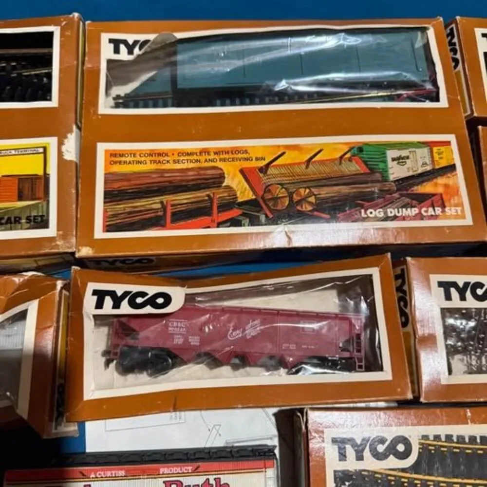 Vintage Tyco HO Scale Model Train and Train Accessories Lot.